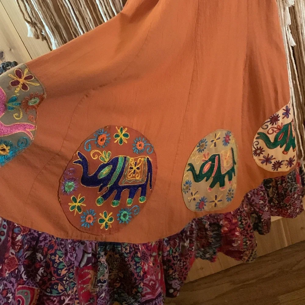 Zhowy’s Bohemian Elephant Eye Mirror Maxi Dress - Picture 3 of 14